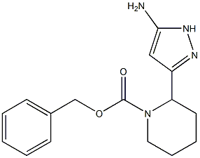 Benzyl 2-(5-aMino-1H-pyrazol-3-yl)piperidine-1-carboxylate Struktur