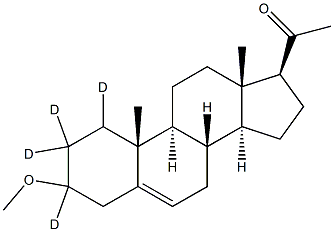 5-Pregnen-3-ol-20-one-d4 3-Methyl Ether Struktur