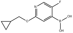 2-(Cyclopropylmethoxy)-5-fluoropyridine-4-boronic acid Struktur