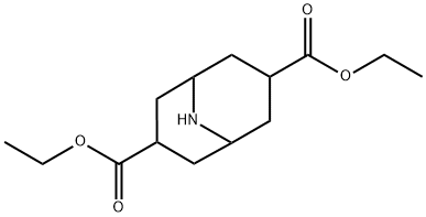 Diethyl 9-azabicyclo[3.3.1]nonane-3,7-dicarboxylate hydrochloride Struktur