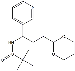 N-[3-(1,3-Dioxan-2-yl)-1-(3-pyridinyl)propyl]-2-Methyl-2-propanesulfinaMide Struktur