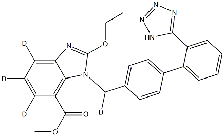 Methyl 2-Ethoxy-1-[[2'-(1H-tetrazol-5-yl)biphenyl-4-yl]Meth
yl]benziMidazole-7-carboxylate-d4 Struktur