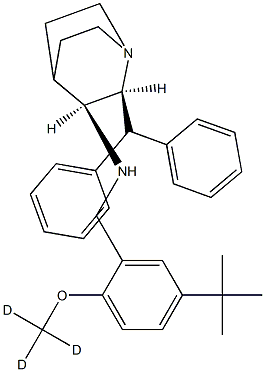 (2S,3S)-2-Benzhydryl-N-[5-tert-butyl-2-(Methoxy-d3)benzyl]quinuclidin-3-aMine Struktur