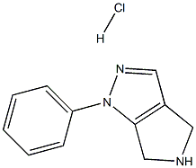 1-Phenyl-1,4,5,6-tetrahydro-pyrrolo[3,4-c]pyrazole hydrochloride Struktur