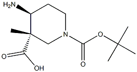 (3S,4S)-1-tert-butyl 3-Methyl 4-aMinopiperidine-1,3-dicarboxylate Struktur