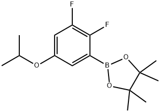 2-(2,3-Difluoro-5-isopropoxyphenyl)-4,4,5,5-tetramethyl-1,3,2-dioxaborolane Struktur