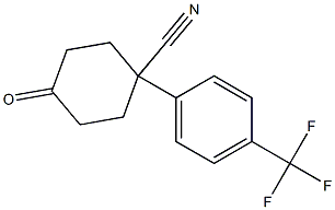 4-oxo-1-(4-(trifluoroMethyl)phenyl)cyclohexanecarbonitrile Struktur