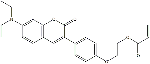 Acrylic acid 2-[4-(7-diethylamino-2-oxo-2H-chromen-3-yl)phenoxy] ethyl ester Struktur