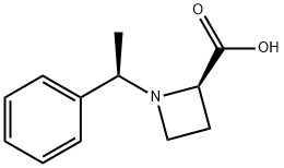 (R)-1-((R)-1-phenylethyl)azetidine-2-carboxylic acid Struktur