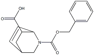 2-((benzyloxy)carbonyl)-2-azabicyclo[2.2.2]oct-5-ene-7-carboxylic acid Struktur