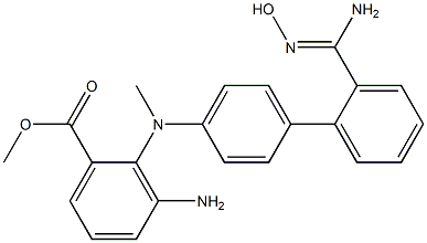 (Z)-Methyl 3-aMino-2-((2'-(N'-hydroxycarbaMiMidoyl) biphenyl-4-yl)MethylaMino)benzoate Struktur