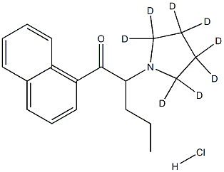 1-(1-Naphthalenyl)-2-(1-pyrrolidinyl-d8)-1-pentanone Hydrochloride Struktur