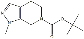 1-Methyl-1,4,5,7-tetrahydro-pyrazolo[3,4-c]pyridine-6-carboxylic acid tert-butyl ester Struktur