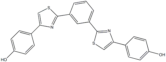 1,3-Bis[4-(4-hydroxyphenyl)-2-thiazolyl]benzene, 97% Struktur