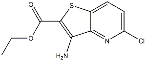 3-AMino-5-chloro-thieno[3,2-b]pyridine-2-carboxylic acid ethyl ester Struktur