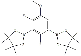 2,2'-(2,4-Difluoro-5-methoxy-1,3-phenylene)bis(4,4,5,5-tetramethyl-1,3,2-dioxaborolane) Struktur