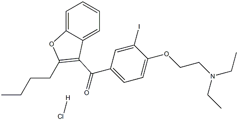 (2-Butylbenzofuran-3-yl)[4-[2-(diethylaMino)ethoxy]-
3-iodophenyl]Methanone Hydrochloride Struktur