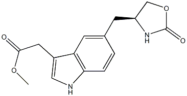 5-[[(4S)-2-Oxo-4-oxazolidinyl]Methyl]-1H-indole-3-acetic Acid Methyl Ester Struktur