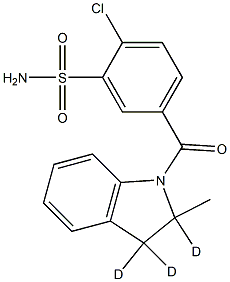 N-(4-Chloro-3-sulfaMoylbenzoyl)-2-Methylindoline-d3 Struktur