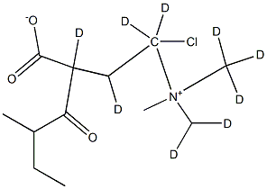 2-Methylbutyrylcarnitine-d9 Chloride Struktur