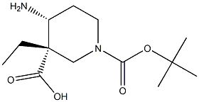 (3S,4R)-1-tert-butyl 3-ethyl 4-aMinopiperidine-1,3-dicarboxylate Struktur