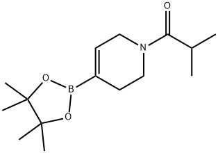 2-Methyl-1-[4-(tetramethyl-1,3,2-dioxaborolan-2-yl)-3,6-dihydro-2H-pyridin-1-yl]propan-1-one Struktur