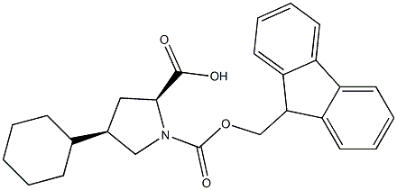 (2S,4R)-FMoc-4-cyclohexyl-pyrrolidine-2-carboxylic acid Struktur