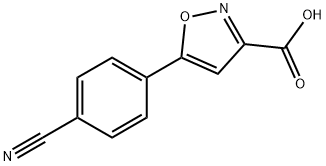 5-(4-Cyanophenyl)isoxazole-3-carboxylic Acid Struktur