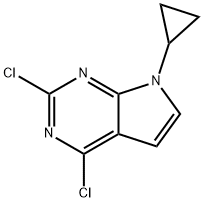 2,4-dichloro-7-cyclopropyl-7H-pyrrolo[2,3-d]pyriMidine Struktur