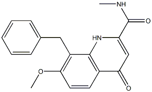 8-benzyl-7-Methoxy-N-Methyl-4-oxo-1,4-dihydroquinoline-2-carboxaMide Struktur