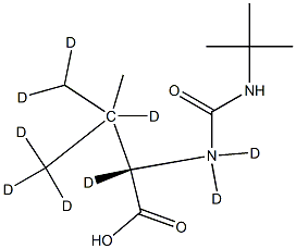 N-[[(1,1-DiMethylethyl)aMino]carbonyl]-3-Methyl-L-valine-d9 Struktur