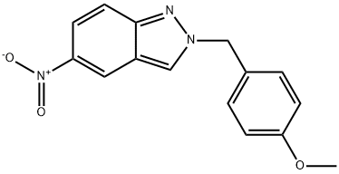 2-(4-Methoxybenzyl)-5-nitro-2H-indazole Struktur