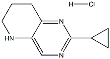 2-Cyclopropyl-5,6,7,8-tetrahydro-pyrido[3,2-d]pyriMidine hydrochloride Struktur