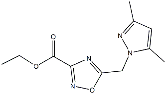 ETHYL 5-((3,5-DIMETHYL-1H-PYRAZOL-1-YL)METHYL)-1,2,4-OXADIAZOLE-3-CARBOXYLATE Struktur