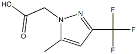 2-(5-methyl-3-(trifluoromethyl)-1H-pyrazol-1-yl)aceticacid Struktur