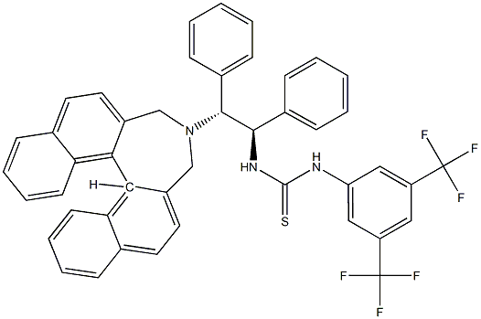 N-[3,5-bis(trifluoroMethyl)phenyl]-N'-[(1R,2R)-2-[(11bS)-3,5-dihydro-4H-dinaphth[2,1-c:1',2'-e]azepin-4-yl]-1,2-diphenylethyl]-  Thiourea Struktur