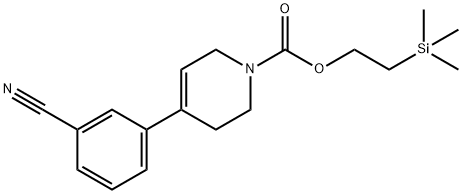 2-(triMethylsilyl)ethyl 4-(3-cyanophenyl)-5,6-dihydropyridine-1(2H)-carboxylate Struktur