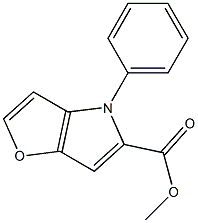 Methyl 4-phenyl-4H-furo[3,2-b]pyrrole-5-carboxylate Struktur