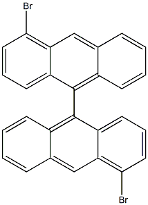 4,4'-dibroMo-9,9'-bianthracene Struktur