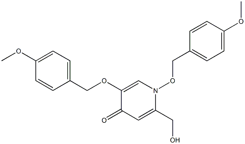 2-(hydroxyMethyl)-1,5-bis((4-Methoxybenzyl)oxy)pyridin-4(1H)-one Struktur