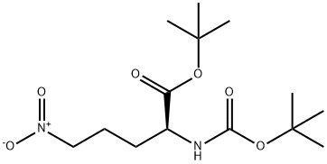 (S)-tert-butyl 2-((tert-butoxycarbonyl)aMino)-5-nitropentanoate Struktur