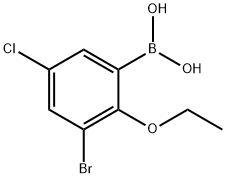 3-Bromo-5-chloro-2-ethoxyphenylboronic acid Struktur