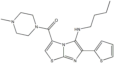 (5-(butylaMino)-6-(thiophen-2-yl)iMidazo[2,1-b]thiazol-3-yl)(4-Methylpiperazin-1-yl)Methanone Struktur