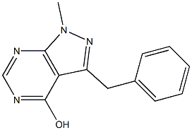 3-benzyl-1-Methyl-1H-pyrazolo[3,4-d]pyriMidin-4-ol Struktur