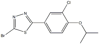 2-broMo-5-(3-chloro-4-isopropoxyphenyl)-1,3,4-thiadiazole Struktur