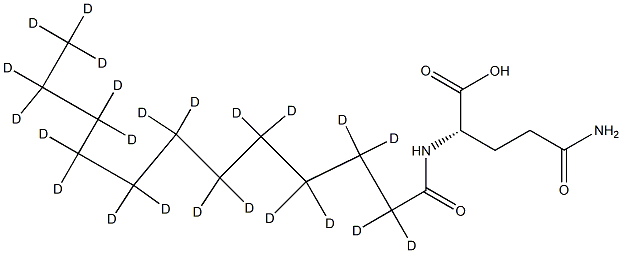 N2-(1-Oxododecyl-d23)-L-glutaMine Struktur