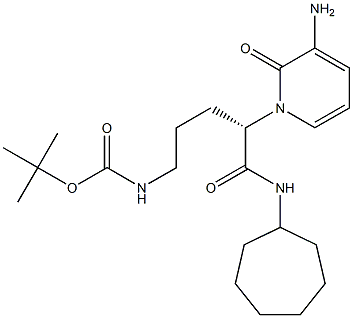 (S)-tert-butyl (4-(3-aMino-2-oxopyridin-1(2H)-yl)-5-(cycloheptylaMino)-5-oxopentyl)carbaMate Struktur