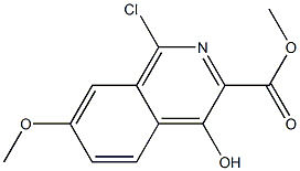 Methyl 1-chloro-4-hydroxy-7-Methoxyisoquinoline-3-carboxylate Struktur