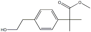 Methyl 2-(4-(2-hydroxyethyl)phenyl)-2-Methylpropanoate Struktur