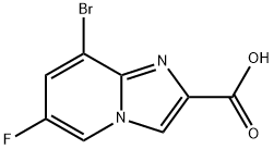 8-BroMo-6-fluoro-iMidazo[1,2-a]pyridine-2-carboxylic acid Struktur